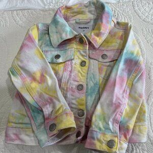 Tie-dye pastel jean jacket